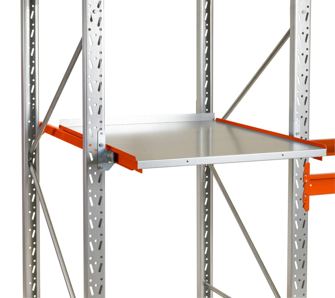 Slide-out unit voor orderpicken zonder pallet