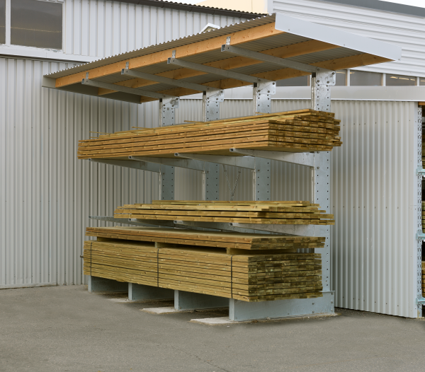 Cantilever racking with roof | EAB